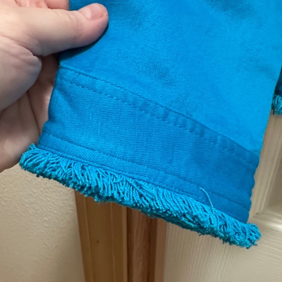 Chico's Vibrant Blue Embroidered Jean Jacket - Picture 5 of 6